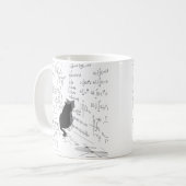 Simple Unique Cat Mathematical Science White Clean コーヒーマグカップ (正面左)