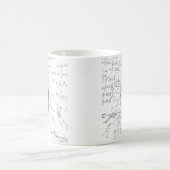 Simple Unique Cat Mathematical Science White Clean コーヒーマグカップ (中央)