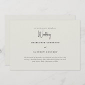 Simple Us Cream No Parents 結婚's 招待状 (正面/裏面)