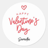 Simple Valentine's Day Favor ラウンドシール (正面)