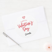 Simple Valentine's Day Favor ラウンドシール (封筒)
