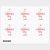Simple Valentine's Day Favor ラウンドシール (シート)