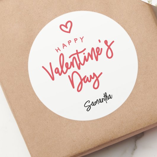 Simple Valentine's Day Favor ラウンドシール