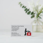 Simple Veterinary Pet Doctor Business Cards 名刺 (スタンド正面)