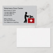 Simple Veterinary Pet Doctor Business Cards 名刺 (正面/裏面)
