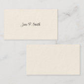 Simple Victorian Calling Cards コーリングカード (正面/裏面)