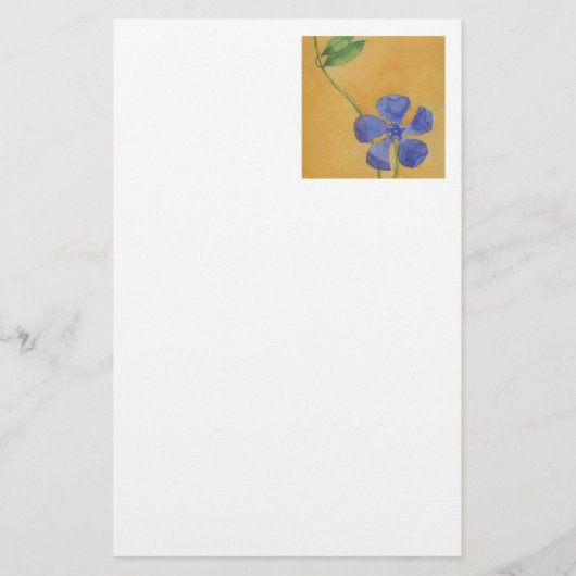 「Simple Vinca」フローラ文房具 便箋 (正面)