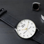 Simple vintage minimal Monogram couple names 腕時計<br><div class="desc">Romantic Couple Gift His and Her name monogram initials Custom name Watches for Business Men and Women Watches Stainless Steel Waterproof a perfect Romantic Couple Gift for Couple. This watches have a beautiful appearance, romantic representative, time is a symbol of witnessing love, is the perfect gift for Valentine's Day, Christmas,...</div>