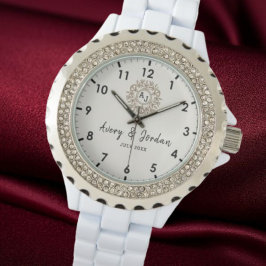 Simple Vintage Monogram Couple Names 腕時計