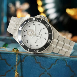 Simple Vintage Monogram Couple Names 腕時計