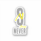 Simple vinyl sticker - for positive energy シール (正面)