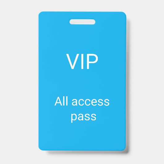 simple vip all access pass concert name occassion バッジ (正面)