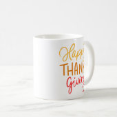 Simple Warm Autumn Lettering Golden Yellow Red コーヒーマグカップ (正面右)