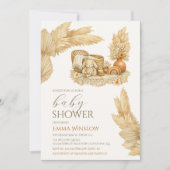 Simple Watercolor Boho Baby Shower Invitation 招待状 (正面)
