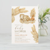 Simple Watercolor Boho Baby Shower Invitation 招待状 (スタンド正面)