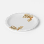 Simple Watercolor Boho Baby Shower Plates ペーパープレート (アングル)