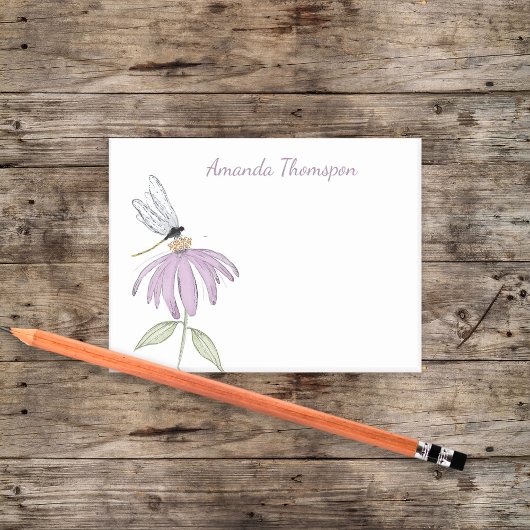 Simple Watercolor Botanical Custom Name ポストイット