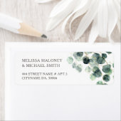 Simple Watercolor Eucalyptus Leaves |  ウェディング ラベル (インサイチュ)