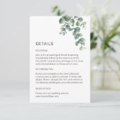 Simple Watercolor Leave Greenery Wedding Enclosure エンクロージャーカード (スタンド正面)
