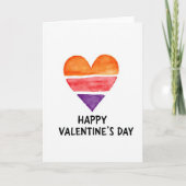 Simple Watercolor Valentines Card カード (正面)