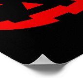 Simple Watermelon Jack O Lantern Summer Halloween  ポスター (角)