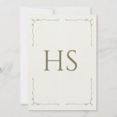 Simple Wavy Border Islamic Wedding Nikah 招待状 (裏面)