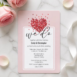 Simple We Do - ハートの結婚式招待状 招待状
