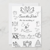Simple wedding design  招待状 (正面)