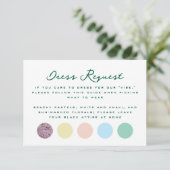 Simple Wedding Guest Attire Request エンクロージャーカード (スタンド正面)