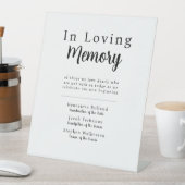Simple Wedding In Loving Memory Pedestal Sign 台座サイン (インサイチュ)