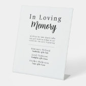 Simple Wedding In Loving Memory Pedestal Sign 台座サイン (正面)