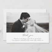Simple Wedding Photo Thank you Flat Card セーブザデート (正面)