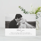 Simple Wedding Photo Thank you Flat Card セーブザデート (スタンド正面)