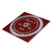 Simple Wedding Rings Customize Silver Anniversary タイル (側面)