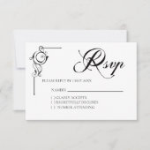 Simple Wedding RSVP card (正面)