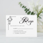 Simple Wedding RSVP card (スタンド正面)