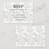 Simple Wedding RSVP Enclosure Card エンクロージャーカード (正面/裏面)