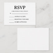Simple Wedding RSVP Enclosure Card エンクロージャーカード (正面/裏面)