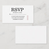 Simple Wedding RSVP Enclosure Card エンクロージャーカード (正面/裏面)
