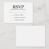 Simple Wedding RSVP Enclosure Card エンクロージャーカード (正面/裏面)