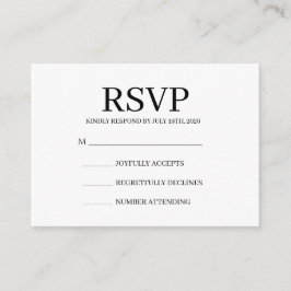 Simple Wedding RSVP Enclosure Card エンクロージャーカード