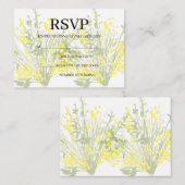 Simple Wedding RSVP Enclosure Card エンクロージャーカード (正面/裏面)