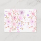Simple Wedding RSVP Enclosure Card エンクロージャーカード (裏面)