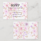 Simple Wedding RSVP Enclosure Card エンクロージャーカード (正面/裏面)