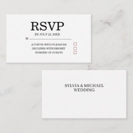 Simple Wedding RSVP Enclosure Card エンクロージャーカード