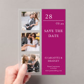 Simple Wedding Save The Date Photo Picture アクリル招待状 (インサイチュ (ポータブル))
