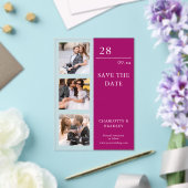 Simple Wedding Save The Date Photo Picture アクリル招待状 (インサイチュ (ウェディング))