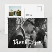 Simple Wedding Thank You Card ポストカード (正面/裏面)