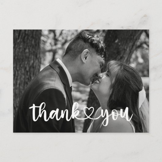 Simple Wedding Thank You Card ポストカード (正面)
