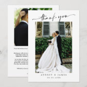 Simple Wedding Thank You Message サンキューカード (正面/裏面)